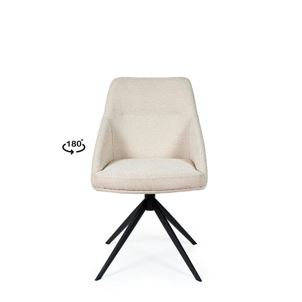 Akira chair beige/black legs