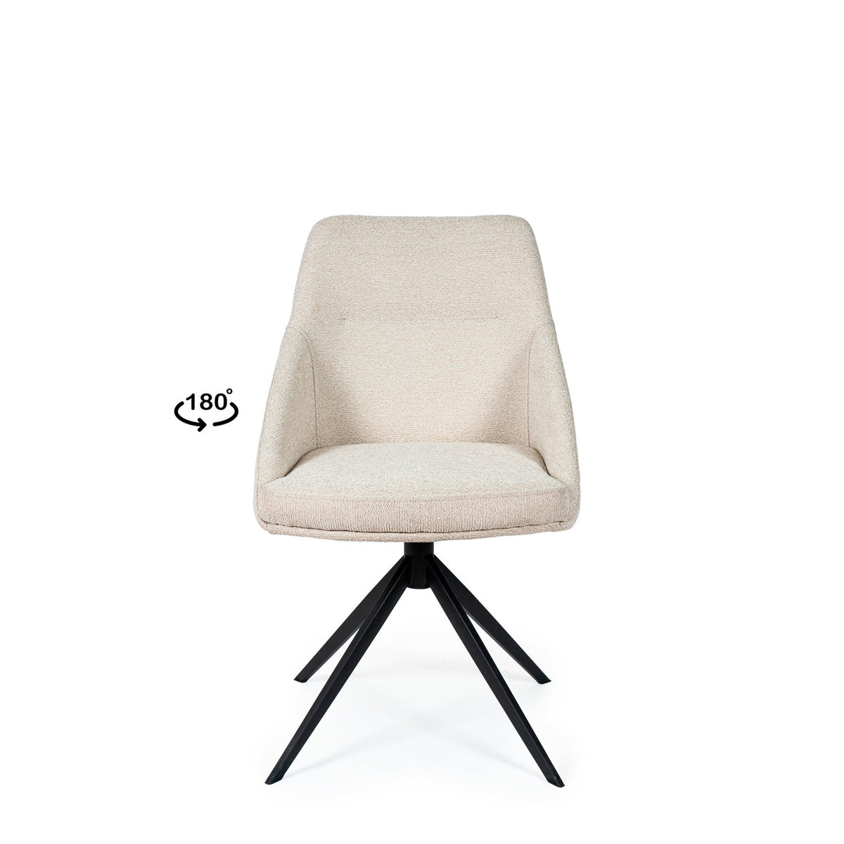 Akira chair beige/black legs