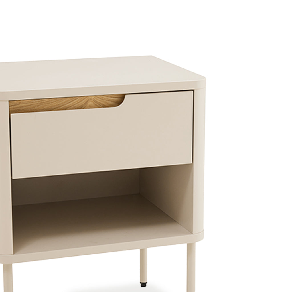 Bergen 1 drawer+hole side table 45 cm