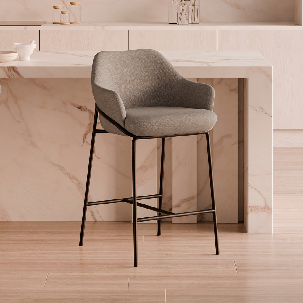 Thomas taupe stool/black legs