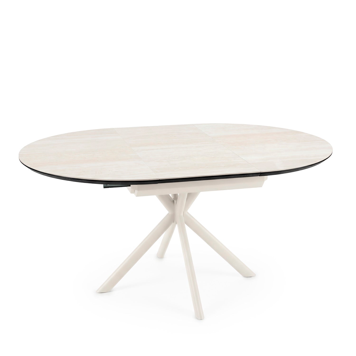 Mesa Suvi RedondaExtensível100 Travertino / Bege