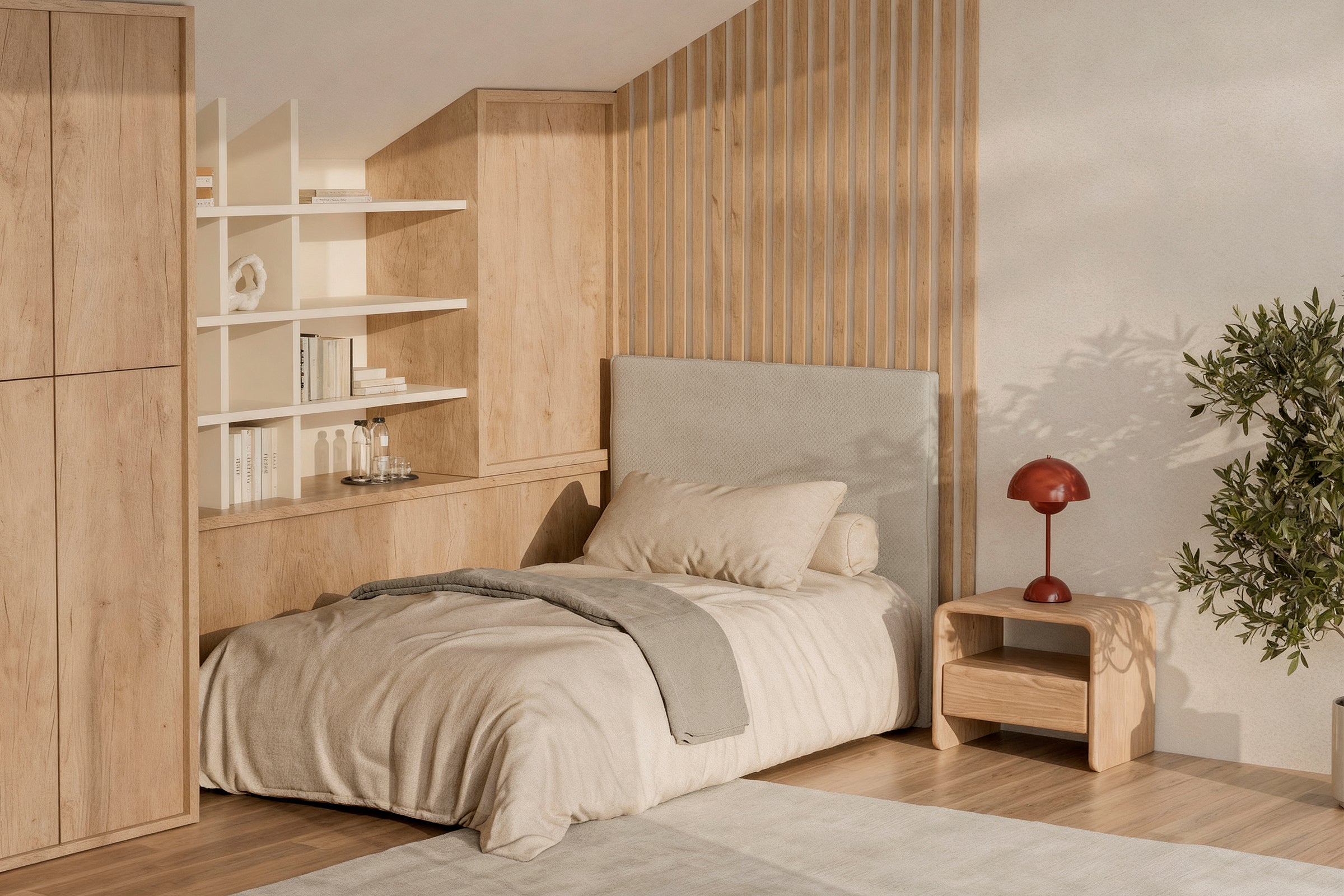 Owen oak bedside table