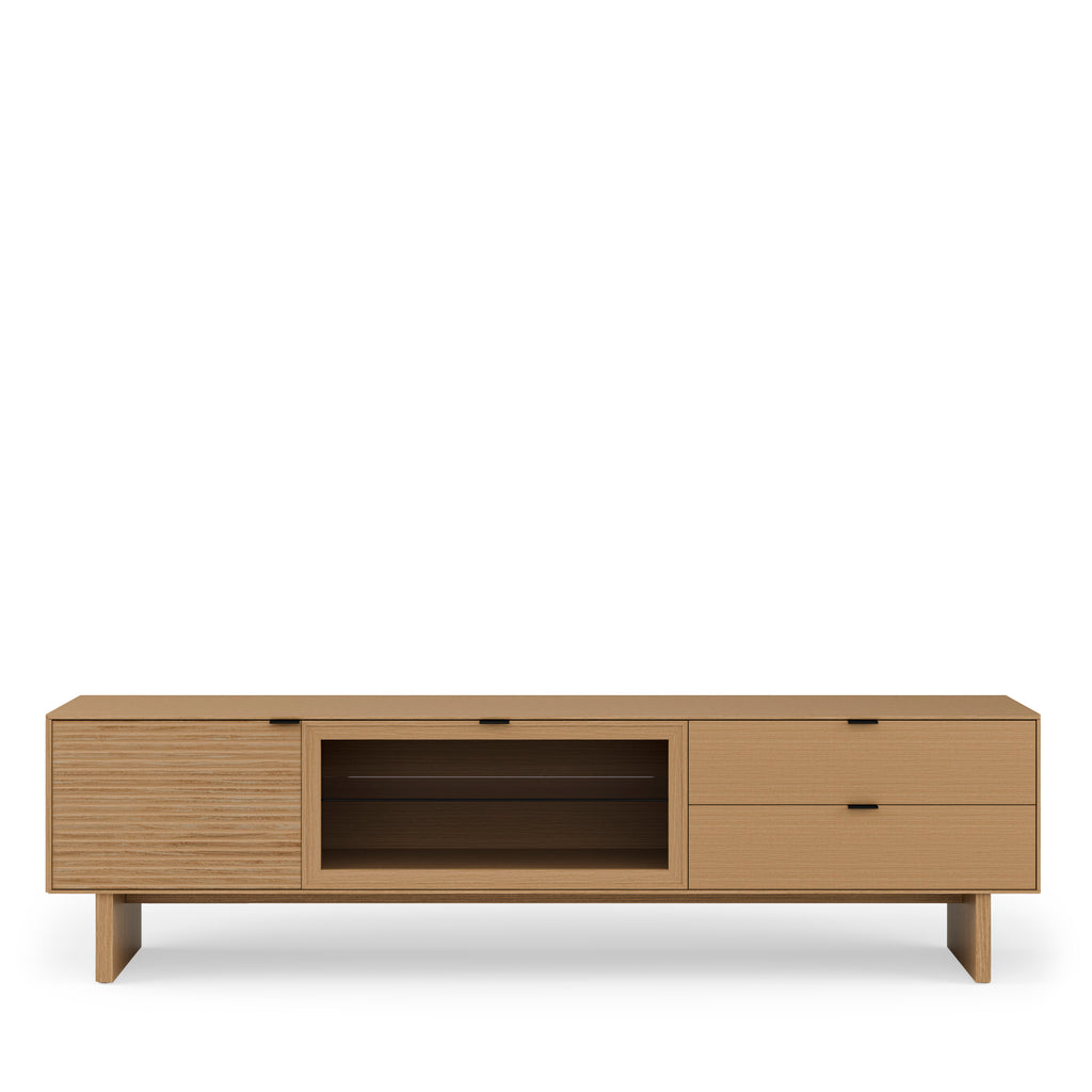 Tulsa 200 Oak TV Unit with Wooden Legs