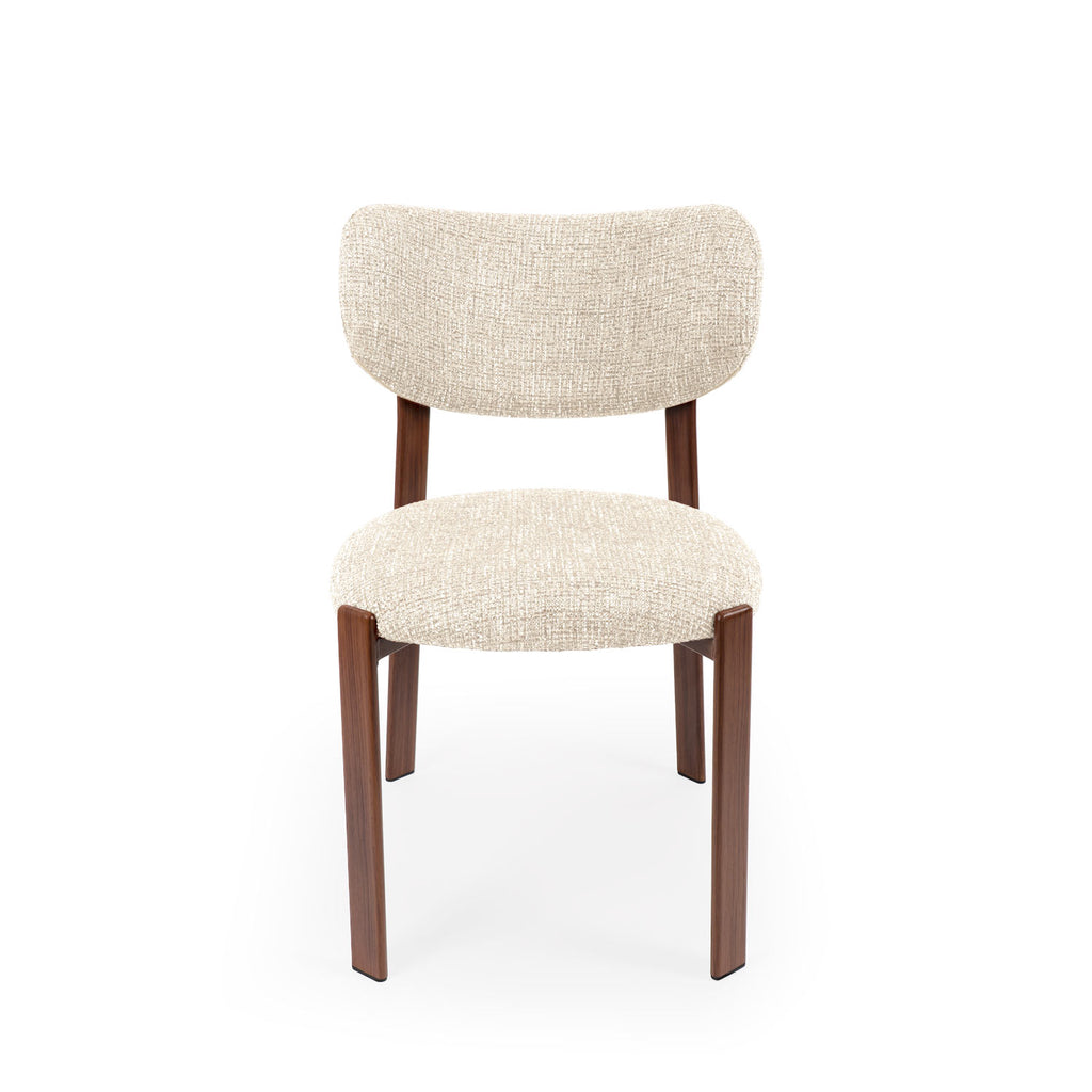 Rumi chair beige/walnut legs