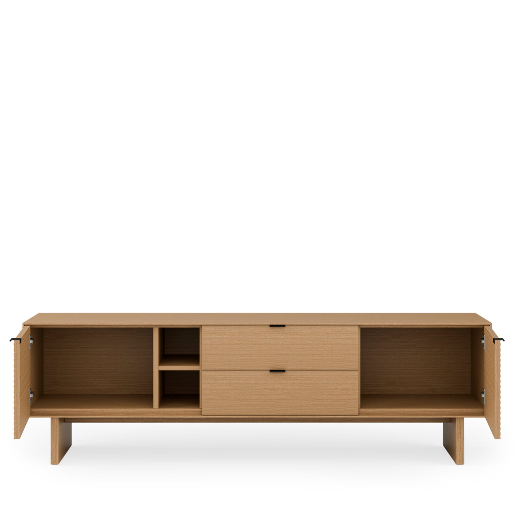 TV stand 180 Tulsa oak wood legs