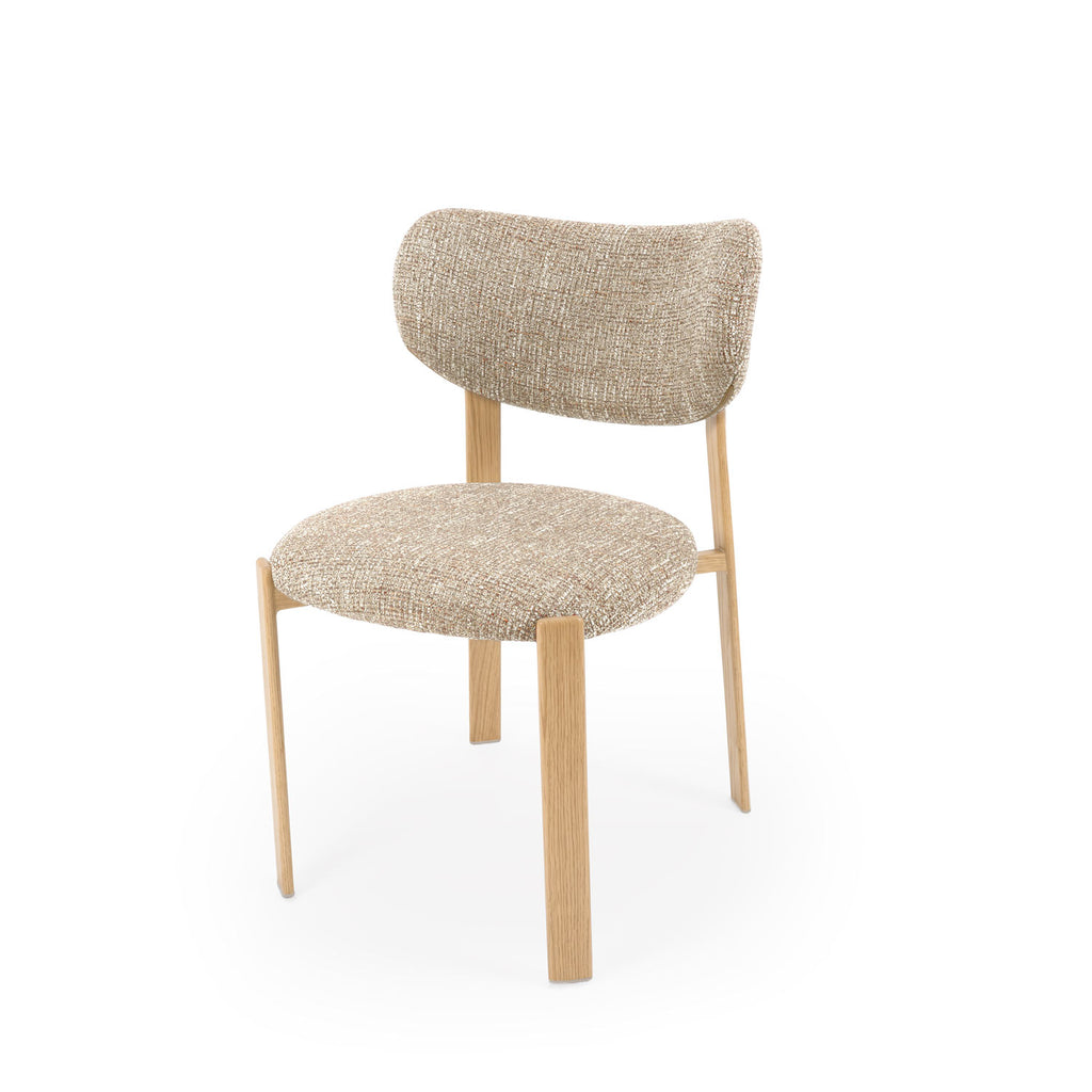 Rumi taupe chair/oak legs