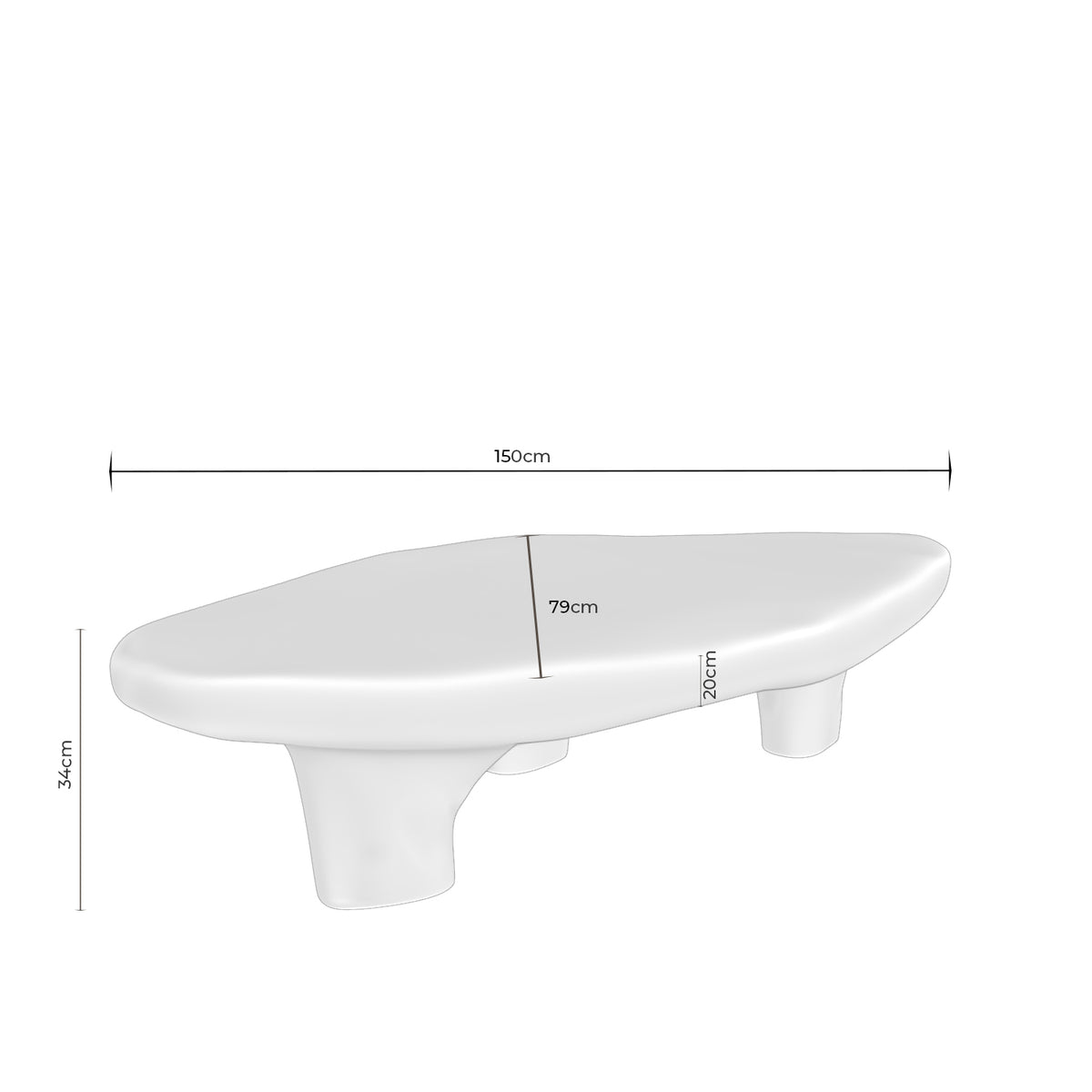 Mesa de Centro Inaro Branco