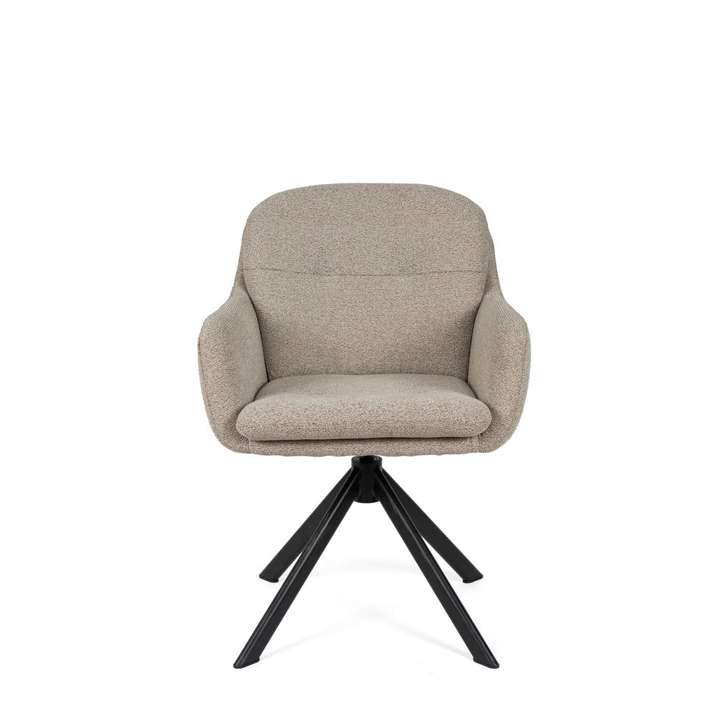Silvi taupe chair/black legs