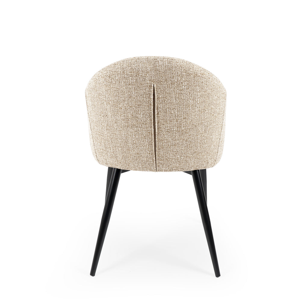 Beige Mira chair/ black legs