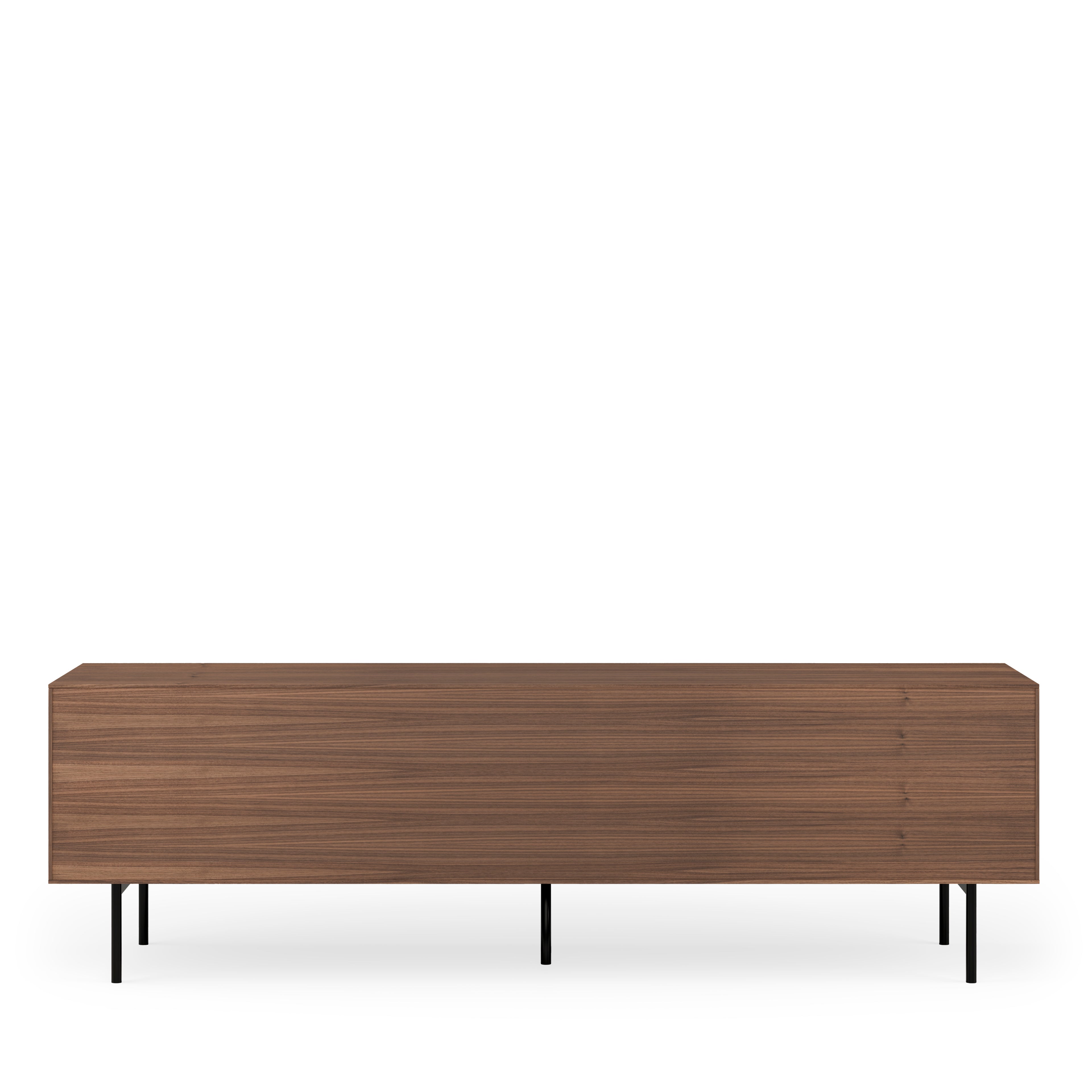 TV cabinet 180cm, walnut, metal legs