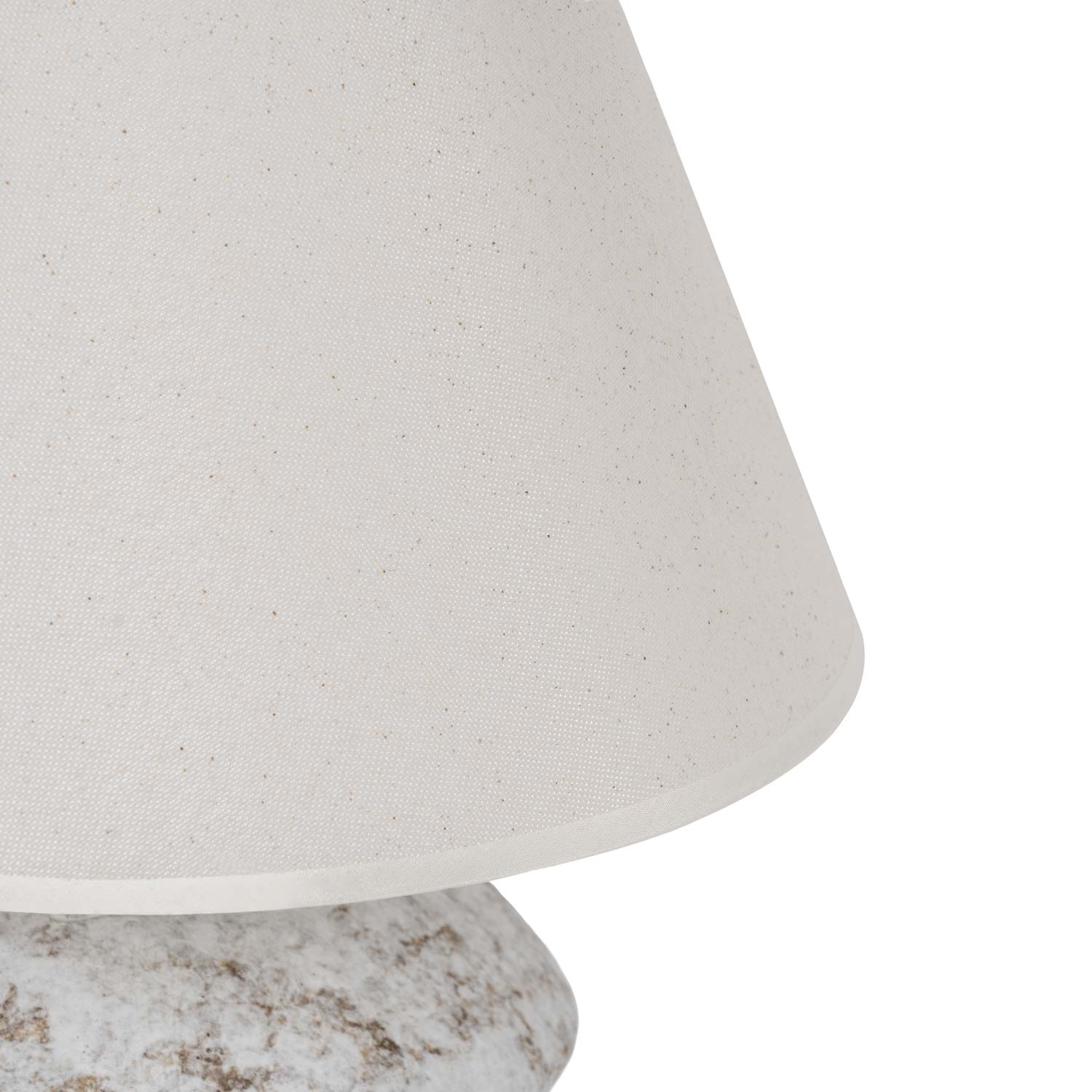Beige table lamp with visor