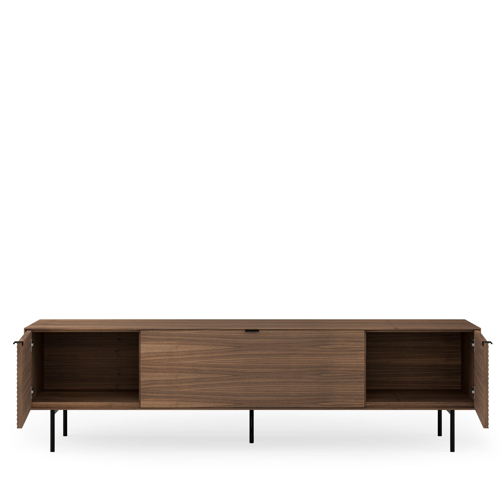 TV cabinet 200 cm Tulsa walnut metal legs