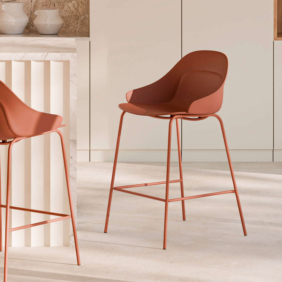 Toby terracotta stool