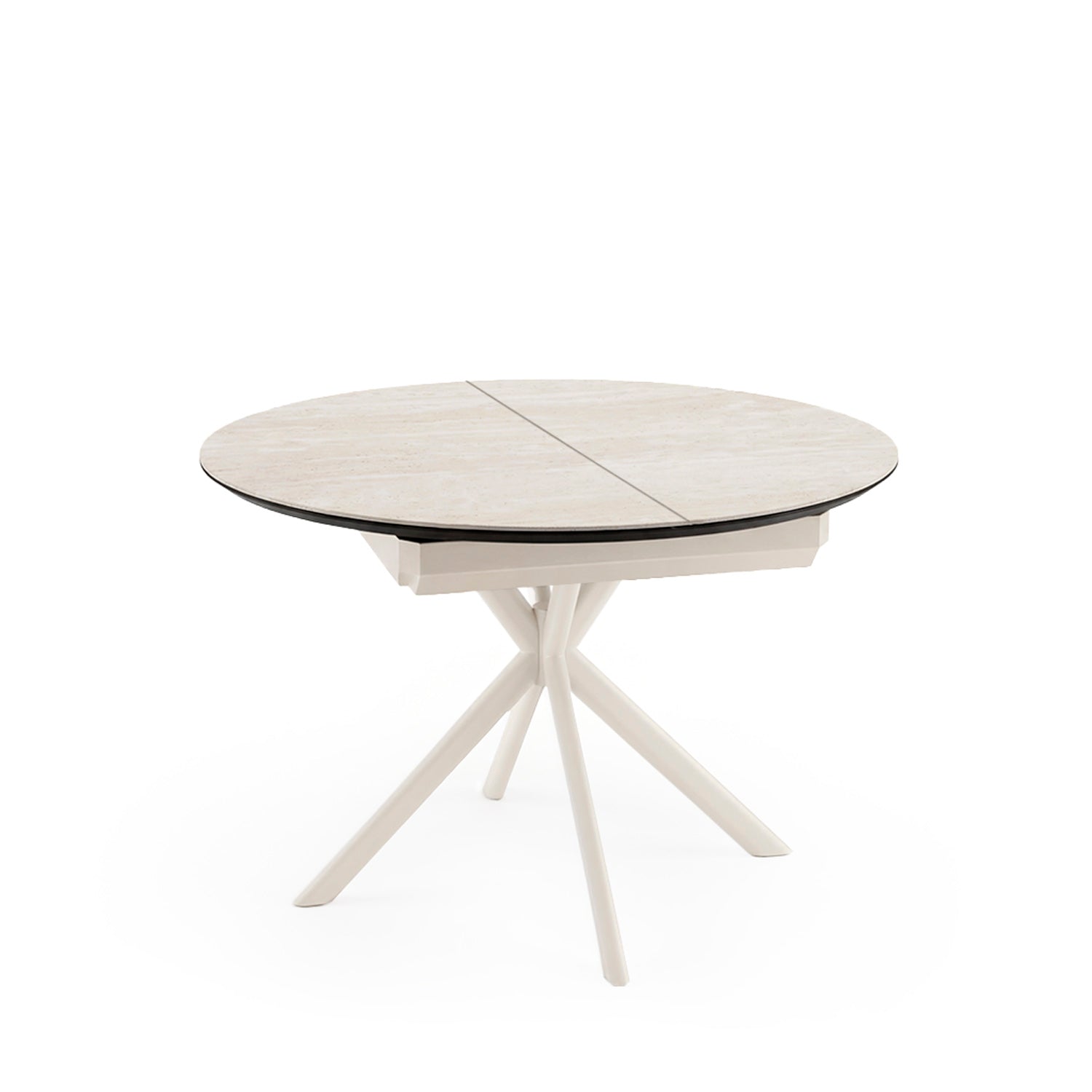 Mesa Suvi RedondaExtensível100 Travertino / Bege