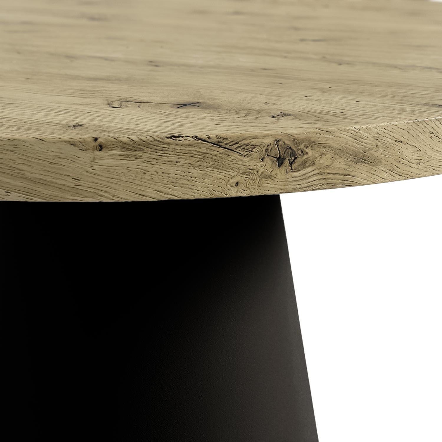 Mesa Holly Redonda100 Natural / Preto