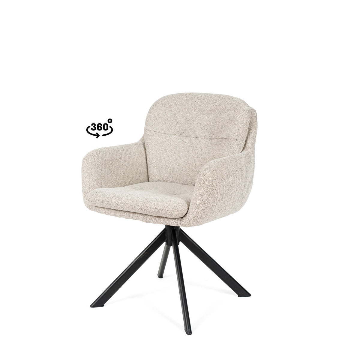 Silvi chair beige/black legs