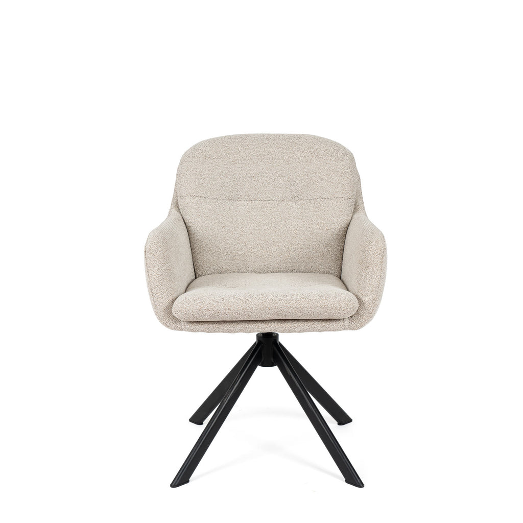 Silvi chair beige/black legs