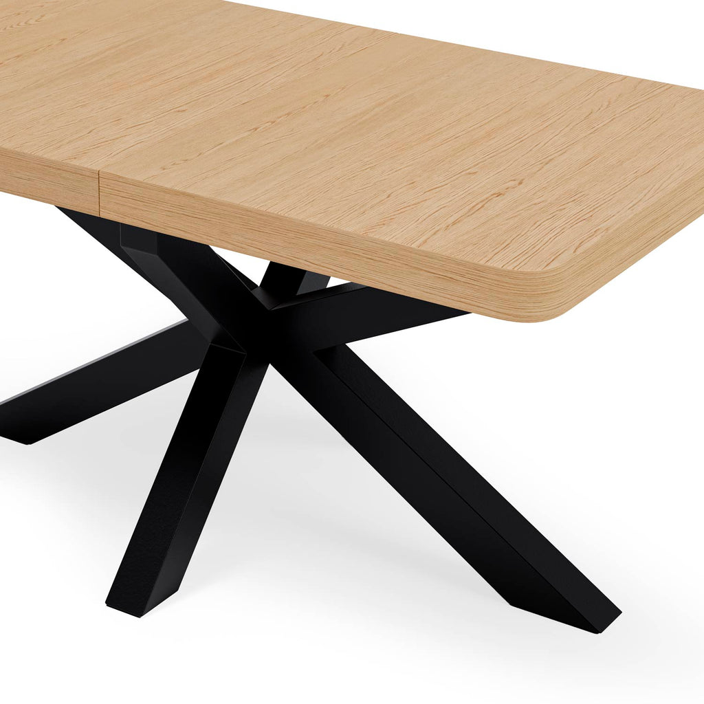 Gladys 140 rect. ext. table oak/black