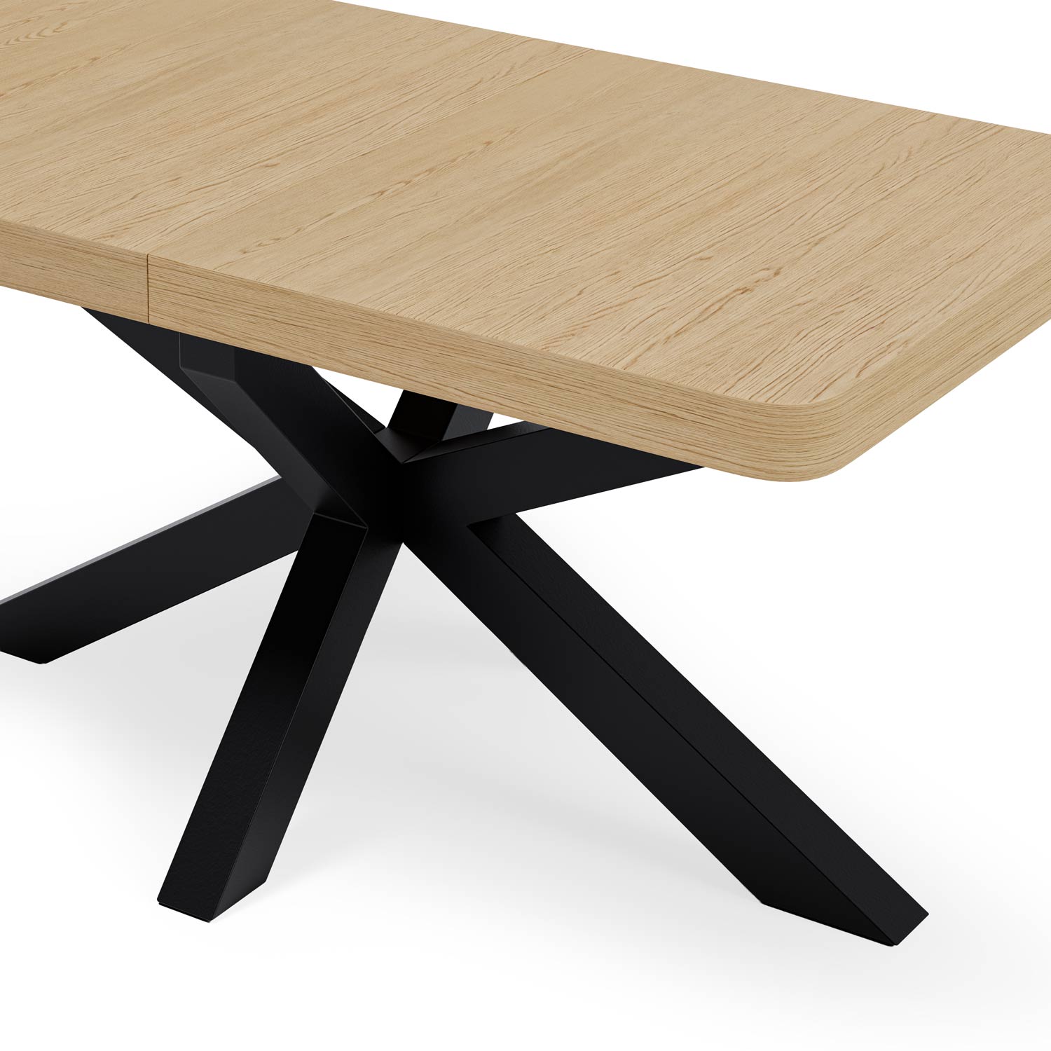 Mesa Gladys 140 Rect.Extensível Carvalho / Preto