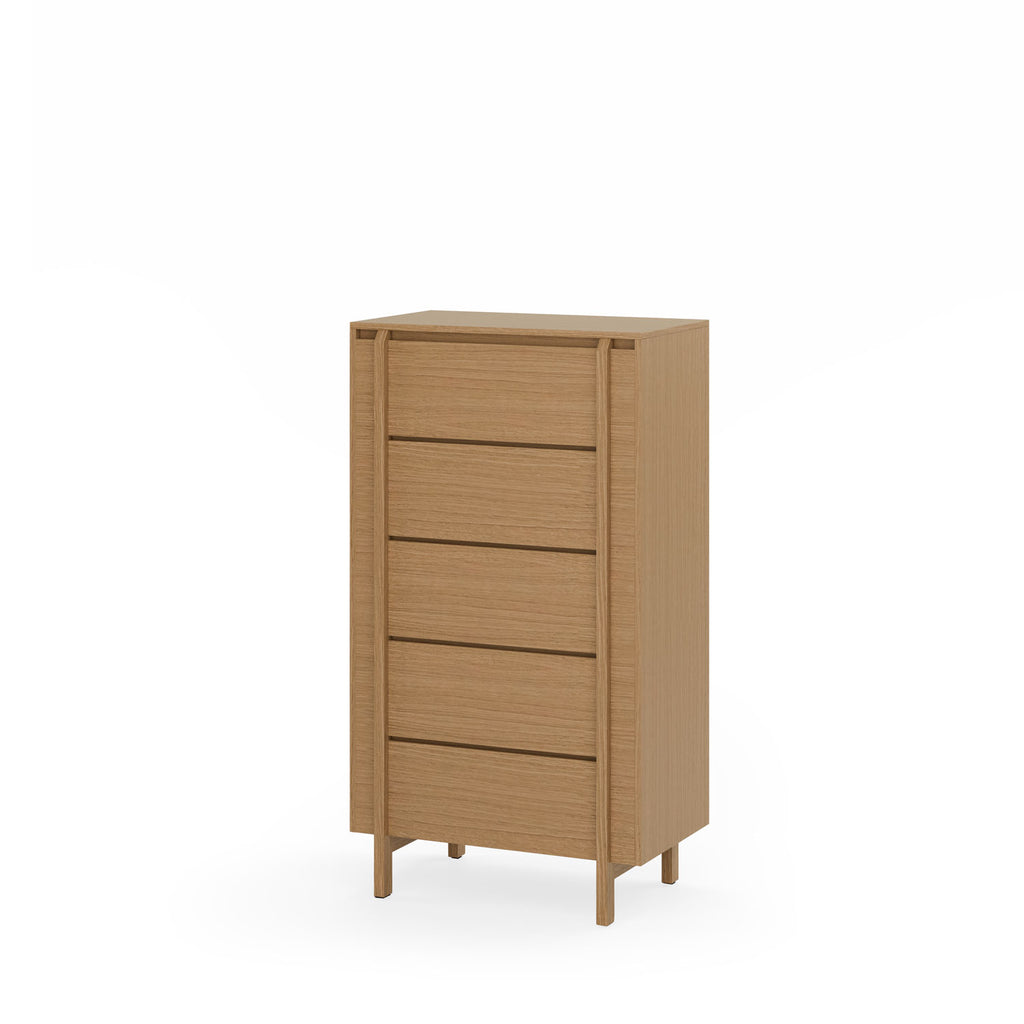 Pacific oak 5-drawer chest