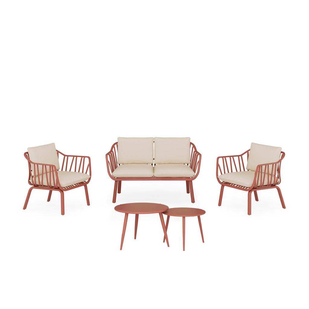 Mikonos terracotta set.