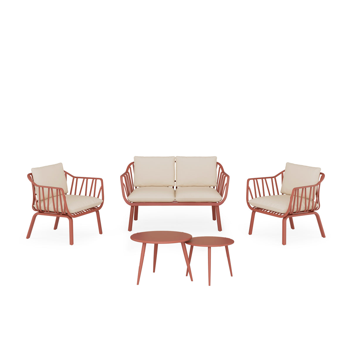 Mikonos terracotta set.