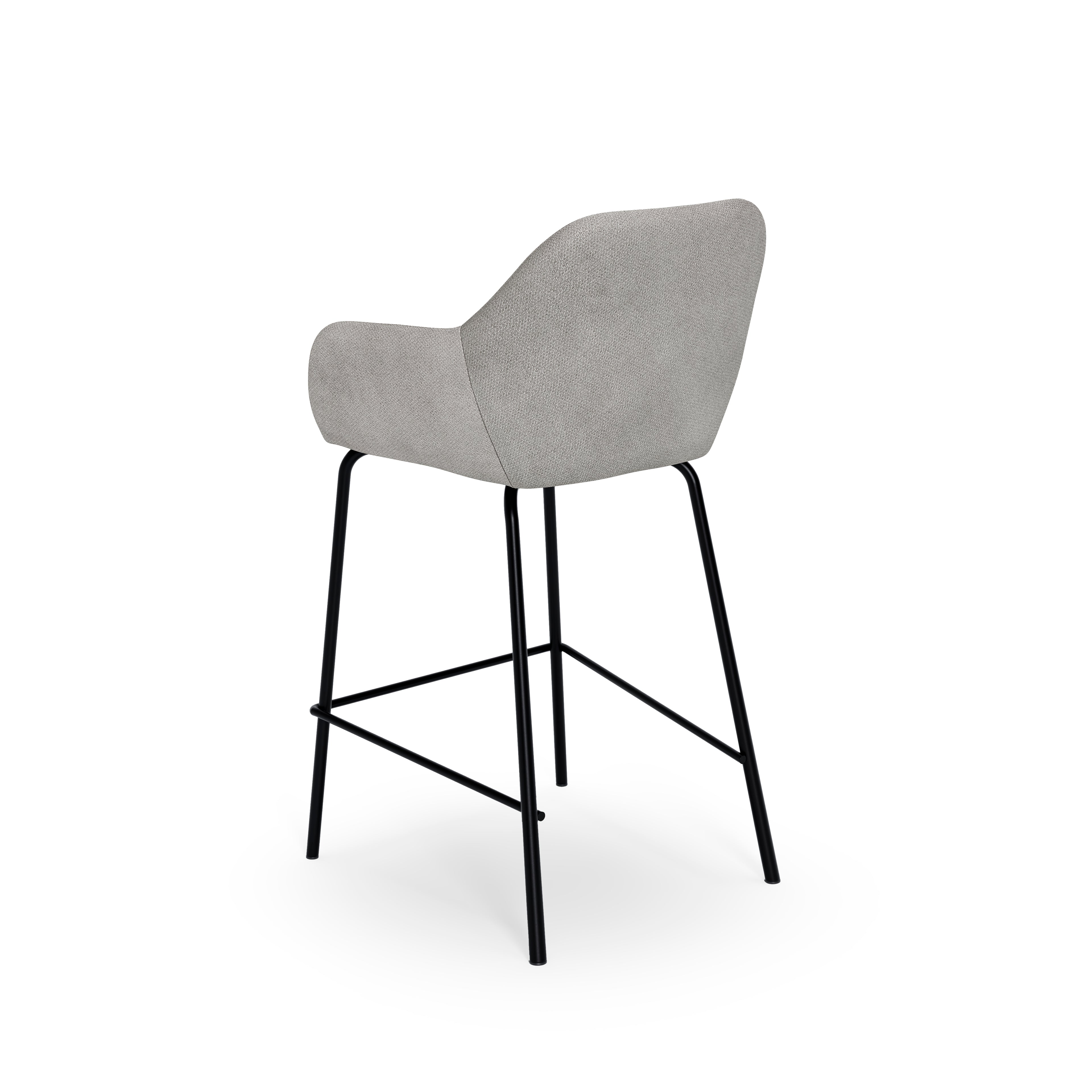 Light gray Jacob stool with black legs