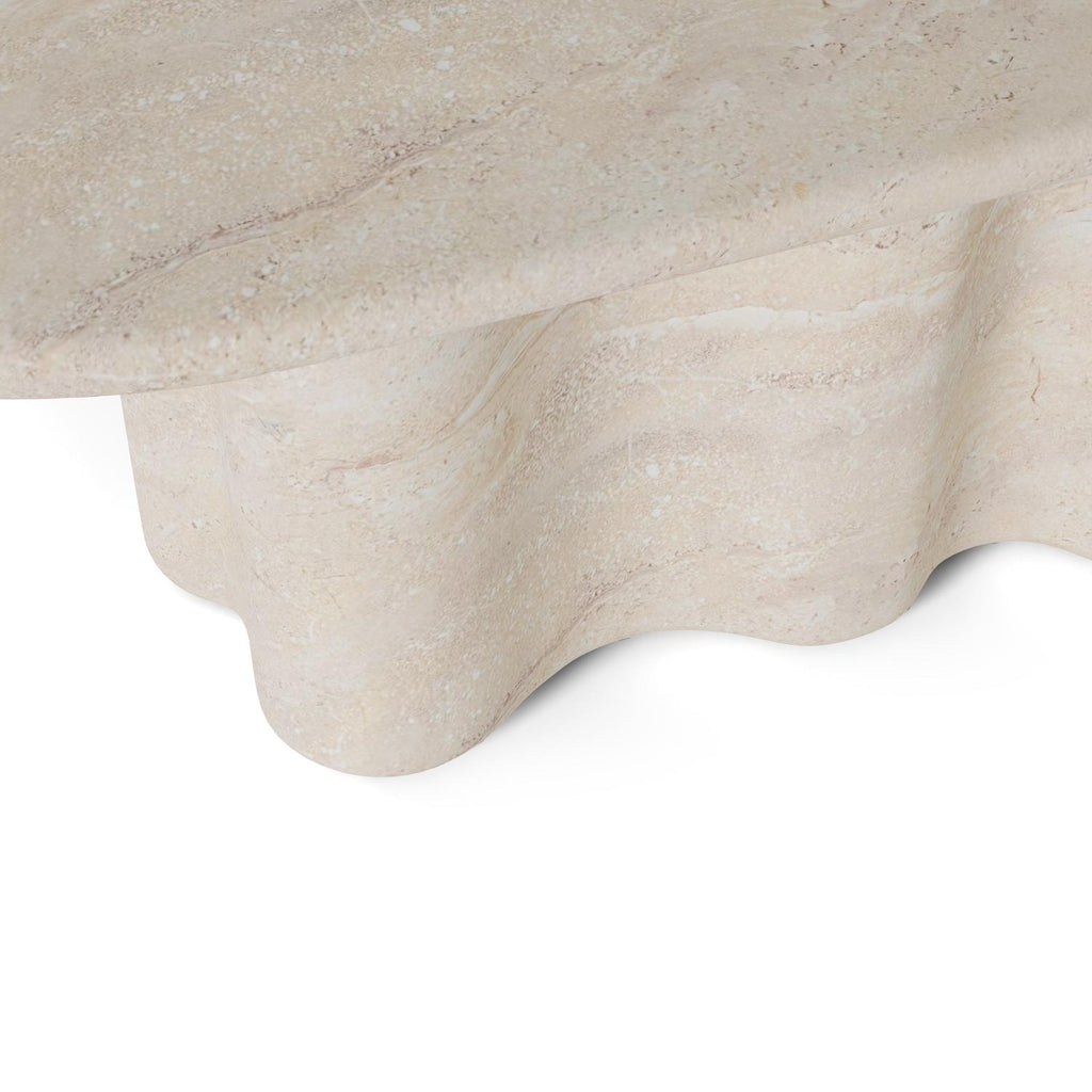 Lorraine 220 travertine marble table