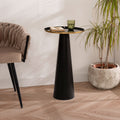 Mesa Auxiliar Metal Preto e Dourado