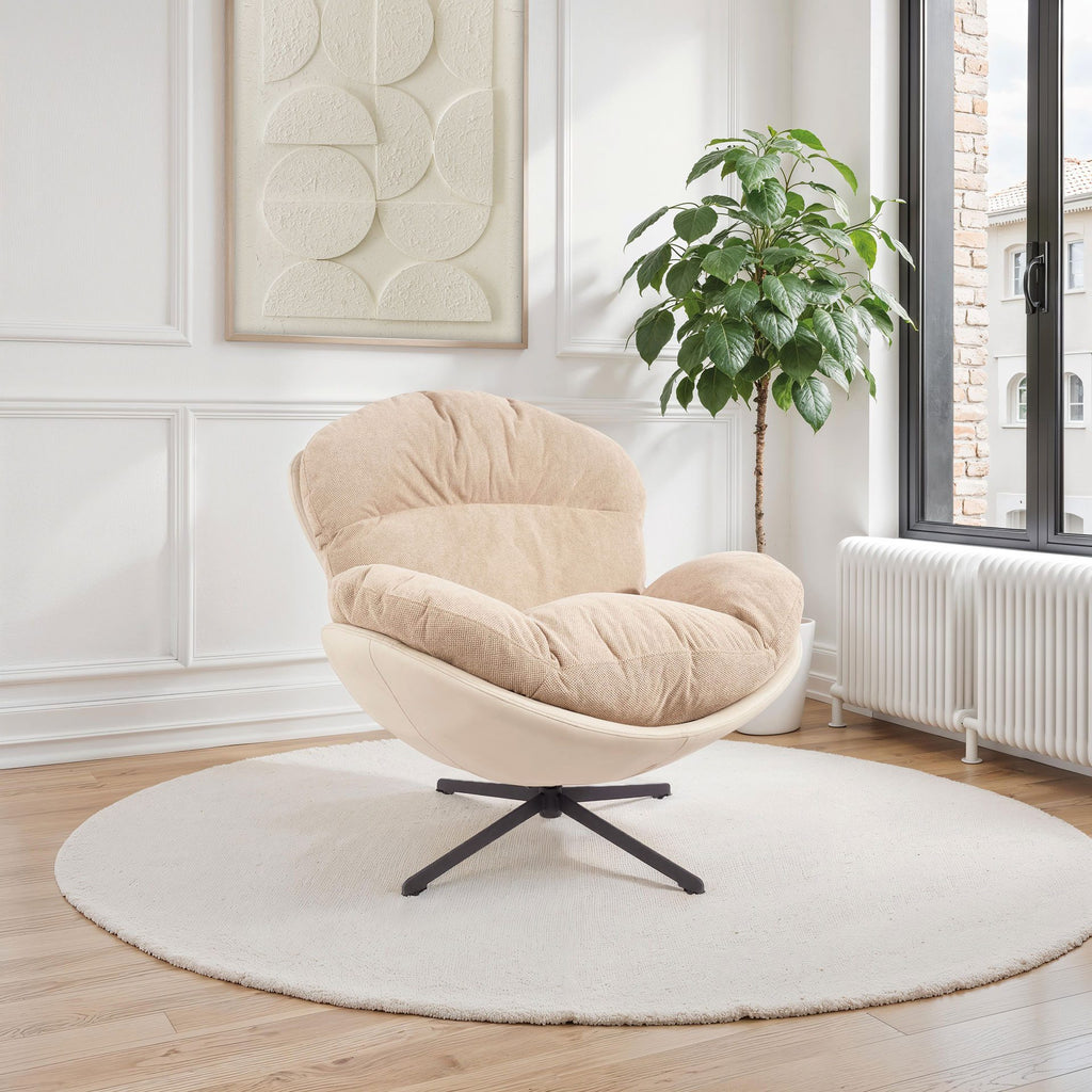 Poltrona Egg Giradora 360º Bege